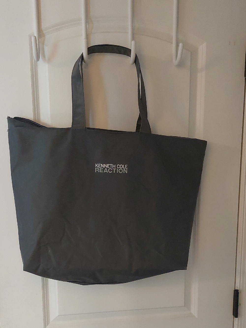 Kenneth Cole Reaction Black Nylon Logo Tote
